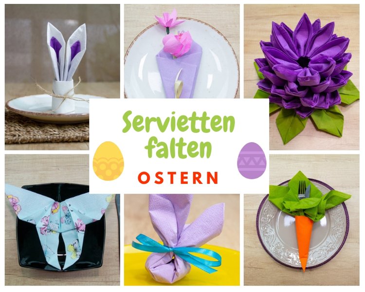 Șervețele pliante Paște instrucțiuni simple pentru iepurași, fluturi și co