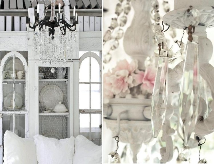 Candelabru magnific cu elemente realizate din cristal pentru un fler shabby chic shabby-chic-living-room-decoration-crystal-candelabru-piese-de-detaliu