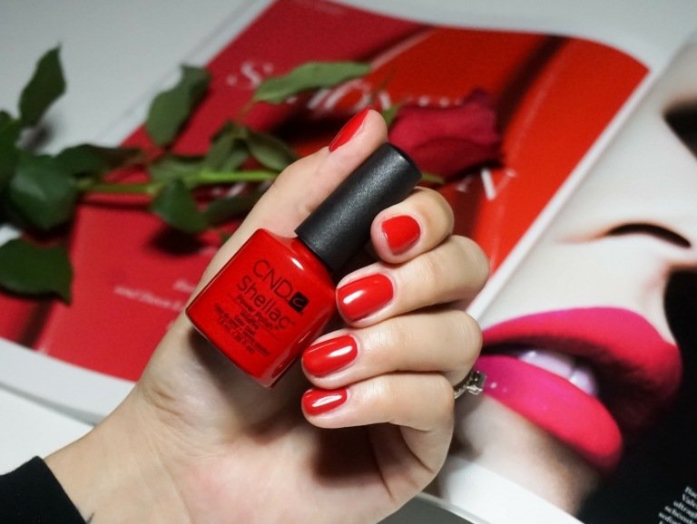 Oja Shellac oja uv experiență unghii roșii