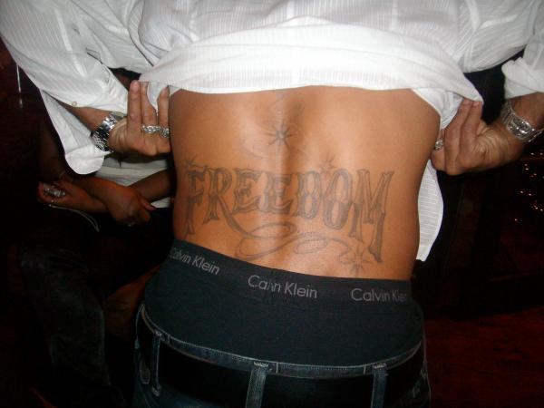 Shemar Moore Freedom Tattoo