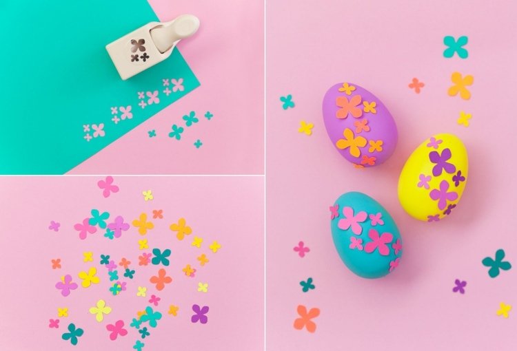 Pur și simplu proiectați ouă de Paște la grădiniță - aruncați motive și lipiți-le pe ouă