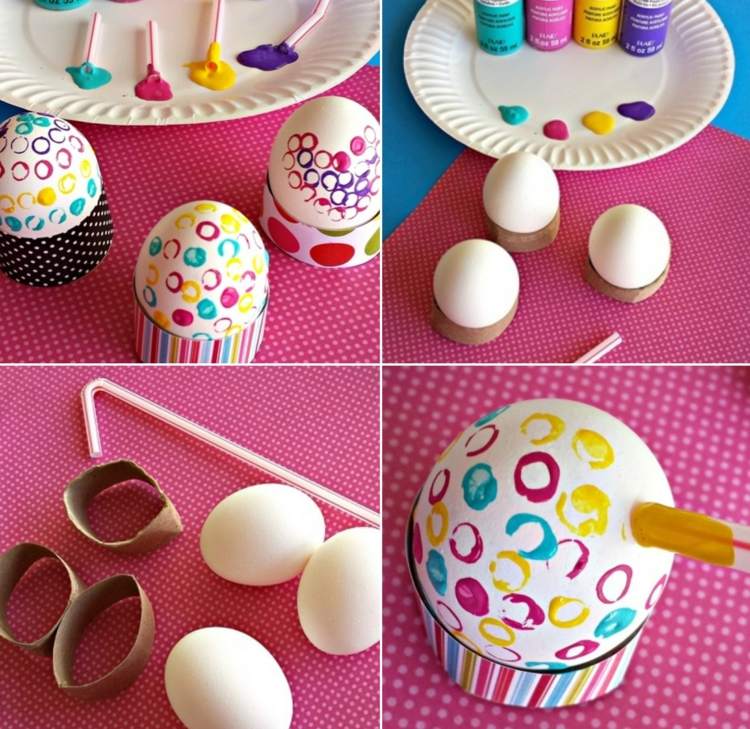 De Paște, faceți meserii în grădiniță cu toaletă, vopsele și paie