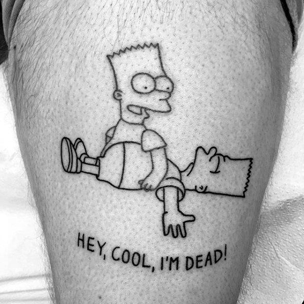 Jambe de tatouage des Simpsons