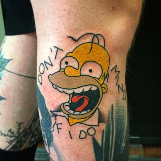 Homer Simpsons Tattoo pour les hommes