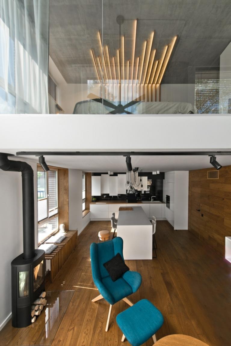 Stilul scandinav se extinde pe două niveluri Stil scandinav gri living design inspiratie moderna