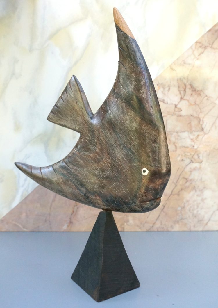 deco vara lemn pește figura mobilier interior