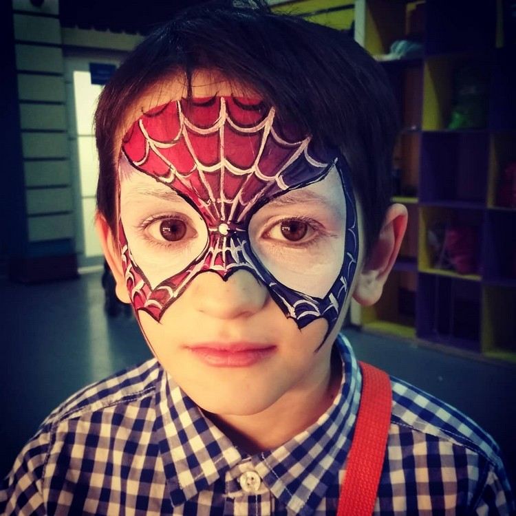 pictură față spiderman halloween carnaval deghizare