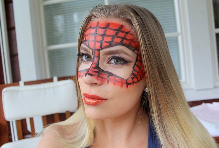 Spiderman make up mask mask halloween