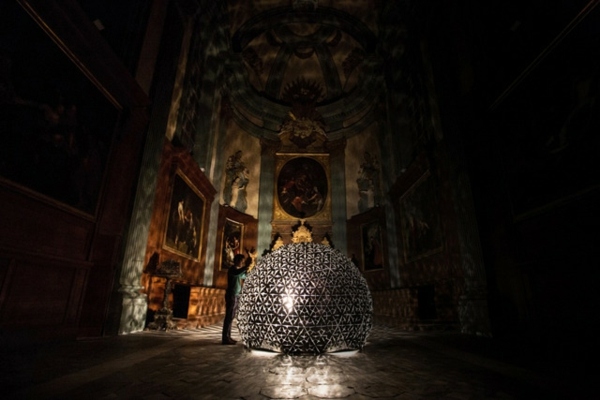 Lotus-Dome-art-installation-church-france