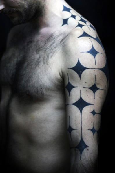 Tatouage étoile scintillante pour hommes