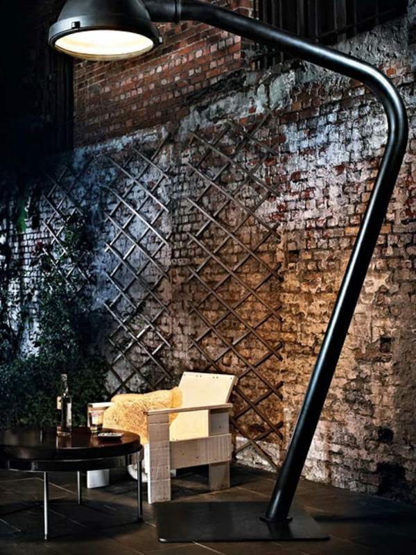 Lampă de podea din piatră naturală, iluminat modern