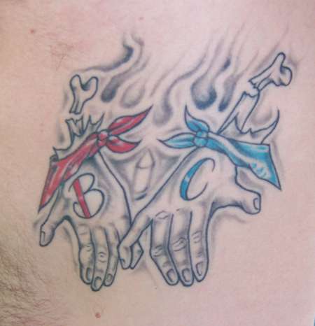 スティーブOブラッドハンドロックタトゥー