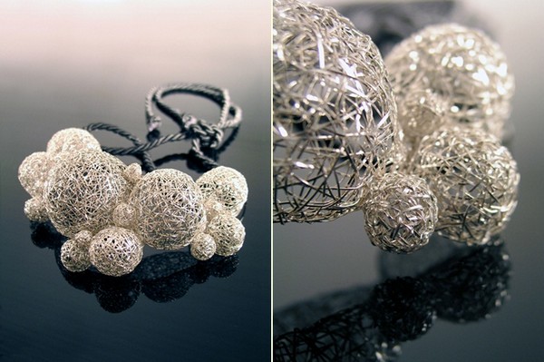 lant de argint bijuterii inspirate de natura moderne Bijuterii moderne, originale, realizate manual