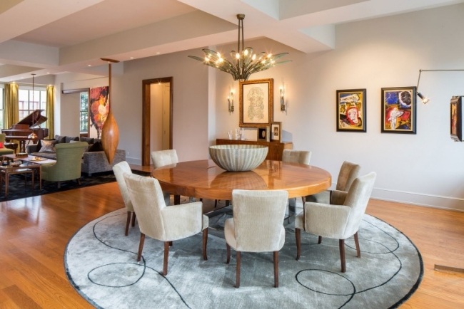 apartament modern din oras nyc zona de luat masa covor masa rotunda apartament elegant nyc zonă de luat masa covor masă rotundă