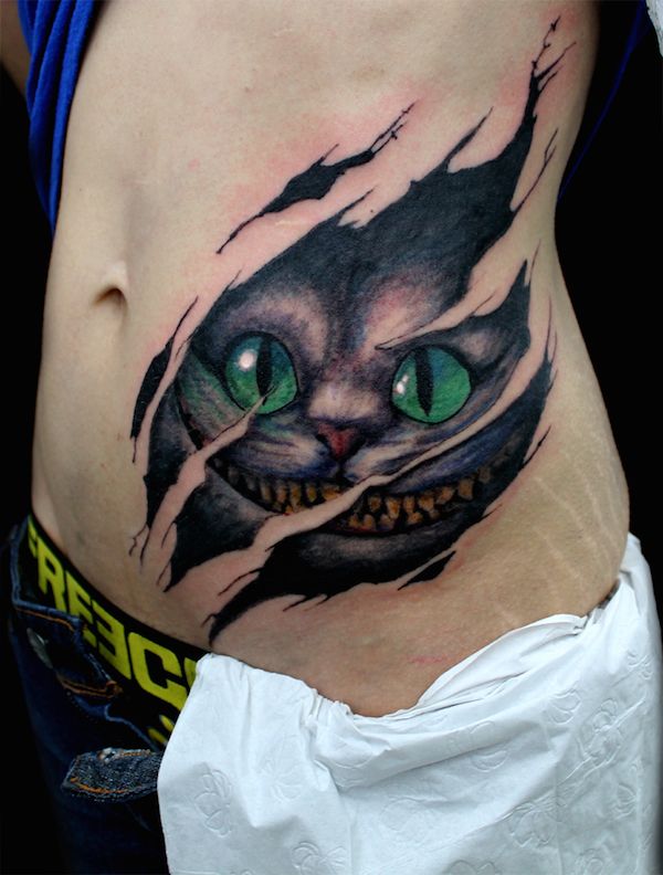 Cheshire Cat Tattoo na telesu za ženske