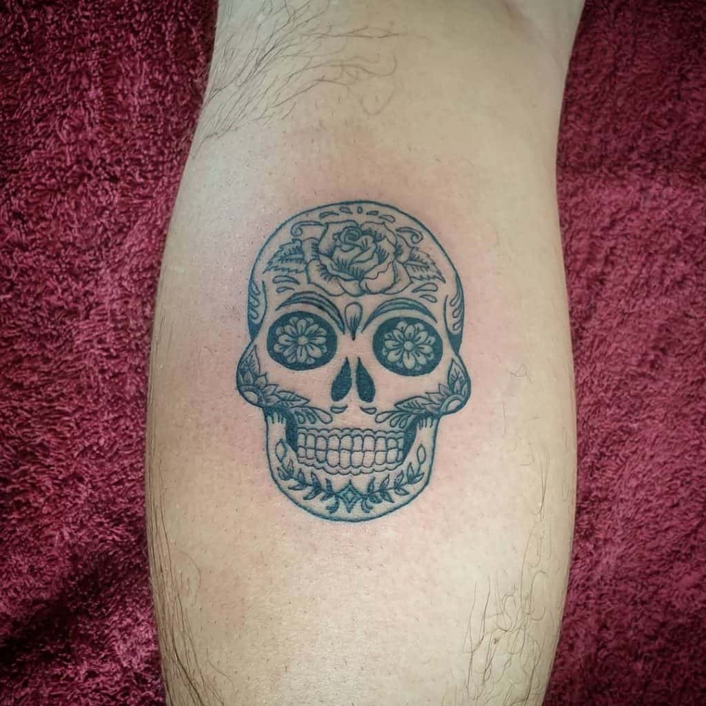 Tatuagens de caveira de açúcar, tatuagem salva, 20