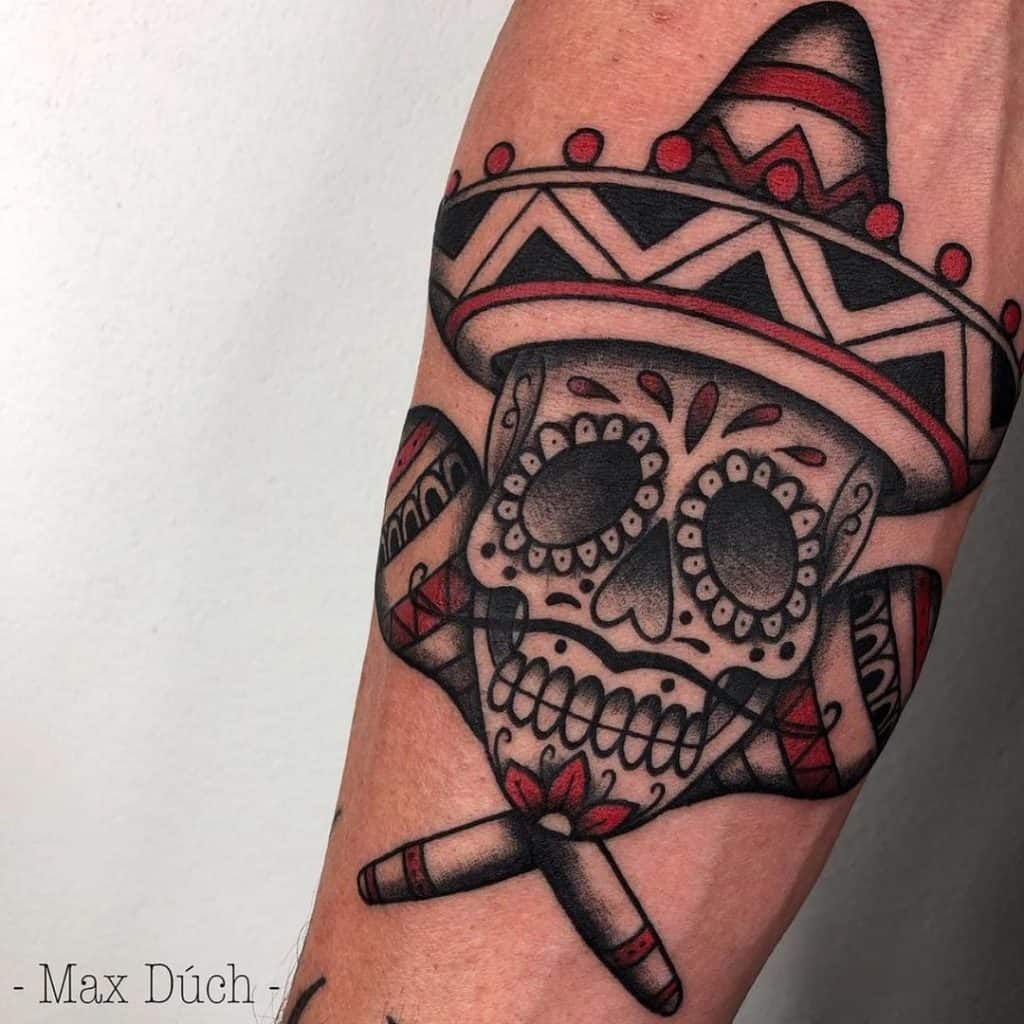 Tatuagens de caveira de açúcar, tatuagem salva, 21