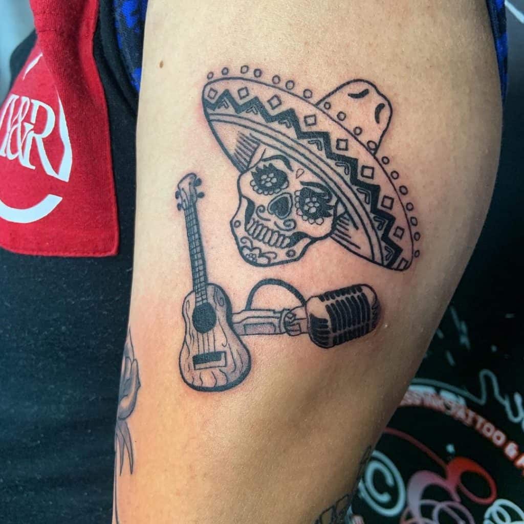 Tatuagens de caveira de açúcar, tatuagem salva, 22