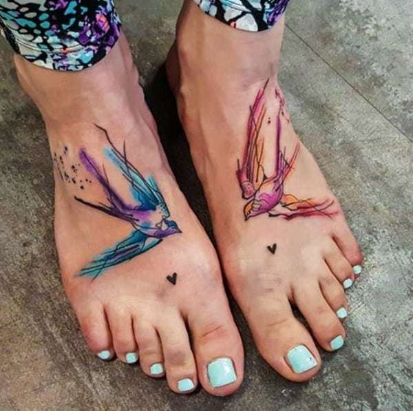 Super Cool Swallow Tattoo peš za ženske