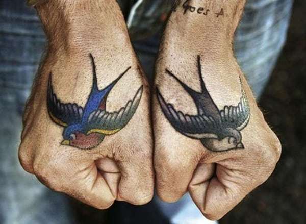 Bold Swallow Tattoo za moške