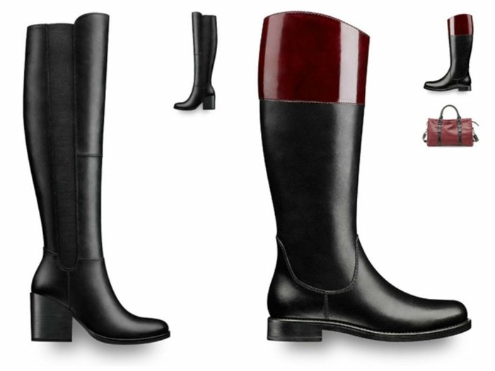 cizme-negre-piele-de-lac-roșu-visiniu-cu-bandă-elastică