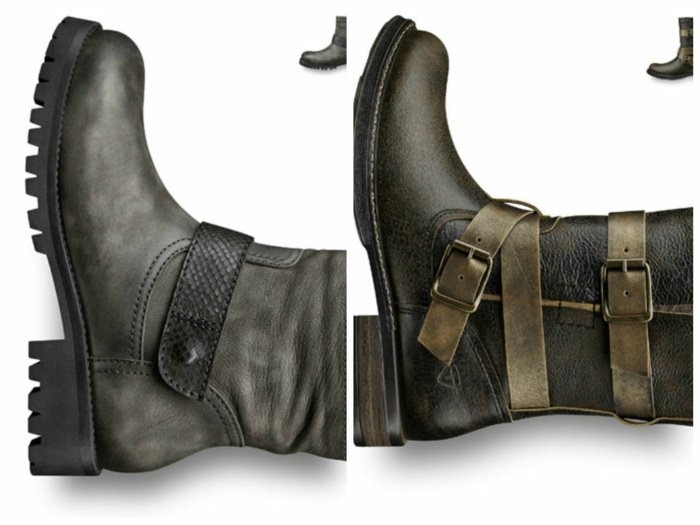 Cizme Mocca-maro-gri-gri-cu-curele-decorative