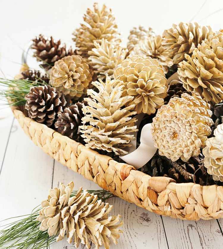 Decolorarea conurilor de pin Instrucțiuni pentru realizarea personală a decorațiunilor de Crăciun