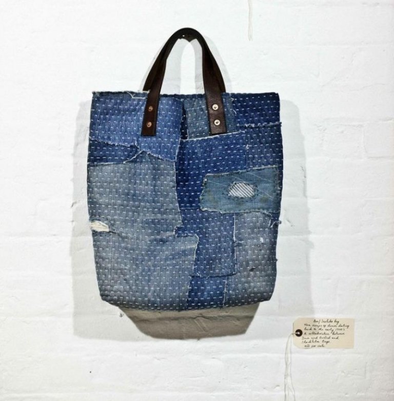 Buzunar de blugi cu aspect uzat, cu curea scurtă geanta-vârstă-blugi-auto-făcute-arata-uzate