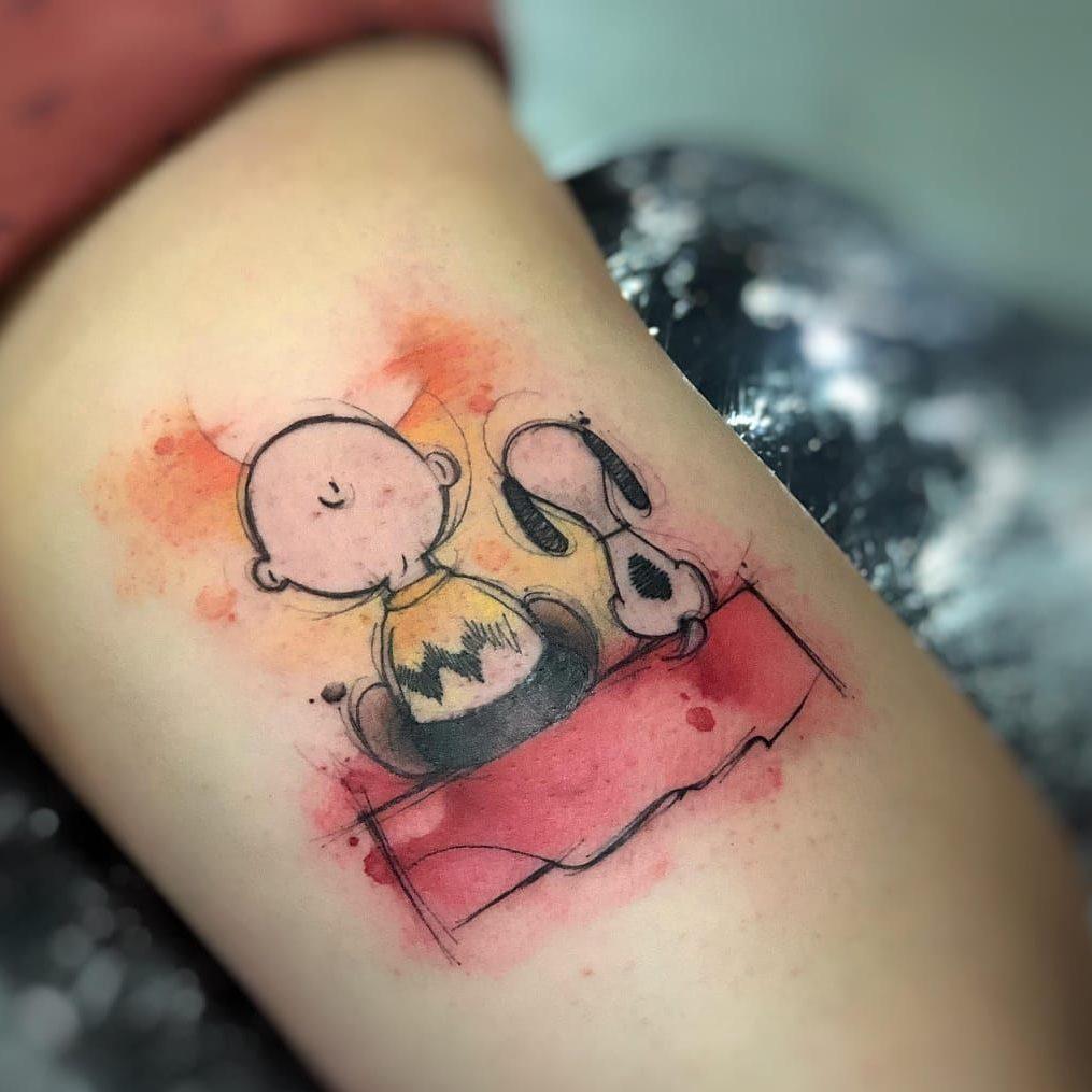 Akvarel Charlie Brown tetovaža
