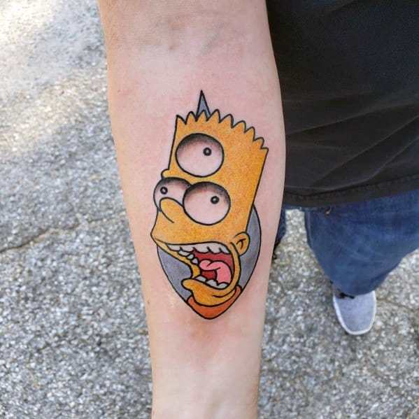 # Eye Simpsons Tattoo sur l'avant-bras