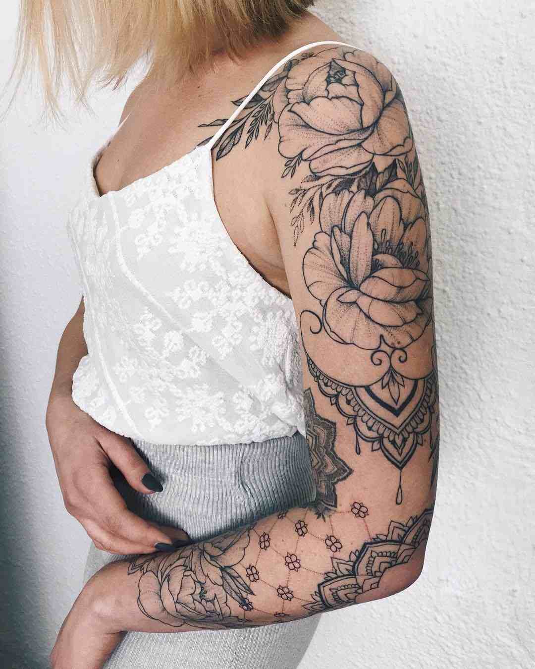 Mandala tatuaj design maneca tatuaj pentru idei femei
