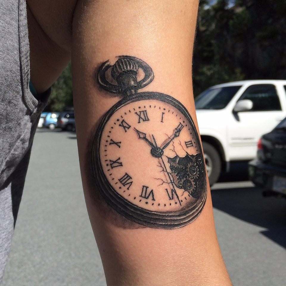 Înțeles ceas de buzunar tatuaj design ceas rupt simbol tatuaj