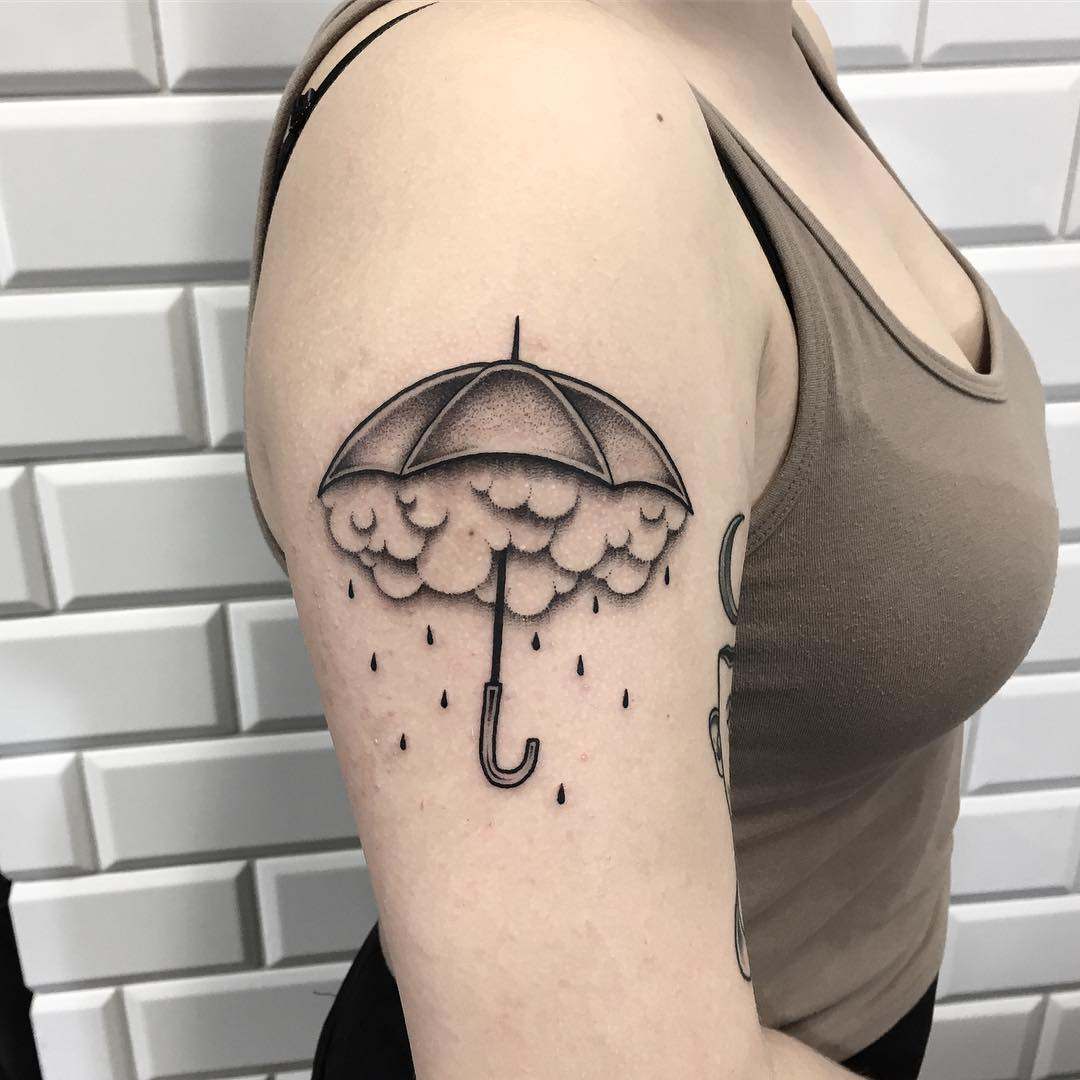 Tatuaje de umbrelă cu idei de tatuaje pe umăr cu semnificație pentru femei