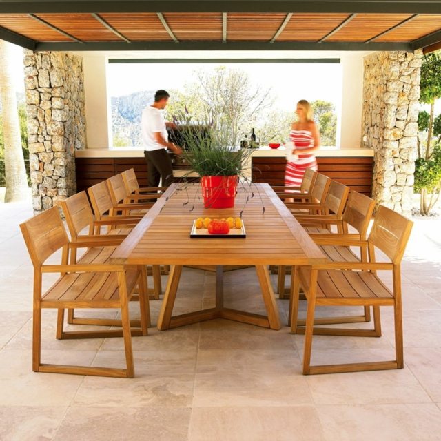 Masă de grădină design mobilier din tec Bănci de grădină pentru masă de grădină design mobilier