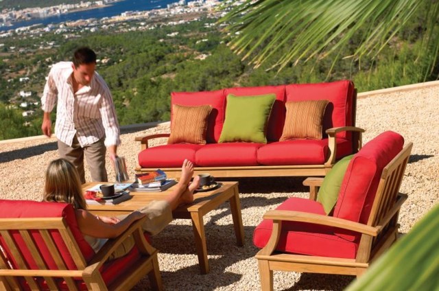 Mobilier de grădină din lemn de tec Perne de scaun roz perne colorate Mobilier de grădină perne roz perne colorate aruncă dispoziție fericită