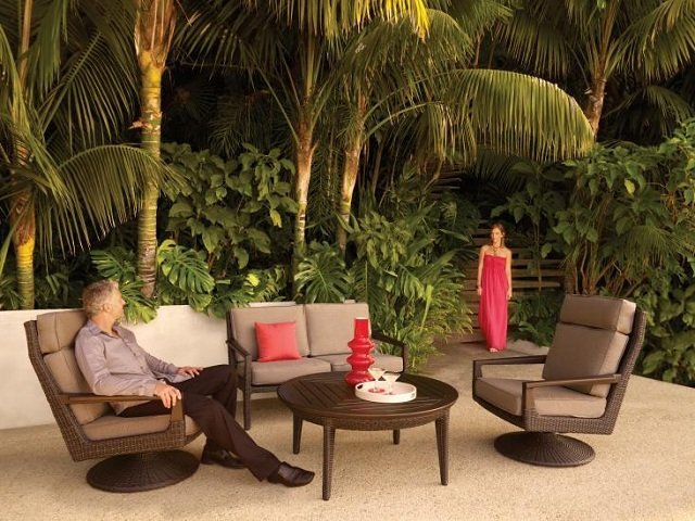 Mobilier de grădină din ratan din tec, scaune confortabile, scaune de grup, canapea Mobilier de grădină, scaune confortabile, scaune, canapea, masă rotundă
