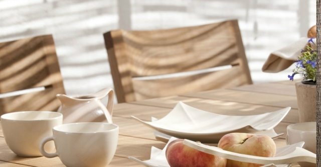 Zona de luat masa a mobilierului de exterior amenajează idei lunile de vară