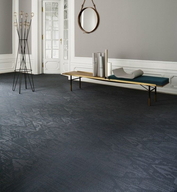 Covoare din țesătură de vinil în antracit și albastru Carpet-vinil-țesături-fibre-model-antracit-albastru-SILENCE-PULSE-BOLON