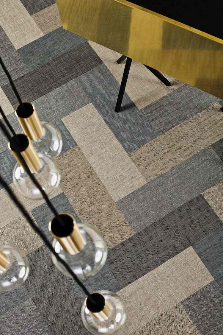Covoare din țesătură de vinil în tonuri naturale - vedere de sus Carpet-vinil-țesături-fibre-geometrice-vedere-deasupra-SILENCE-PLANKS-BOLON
