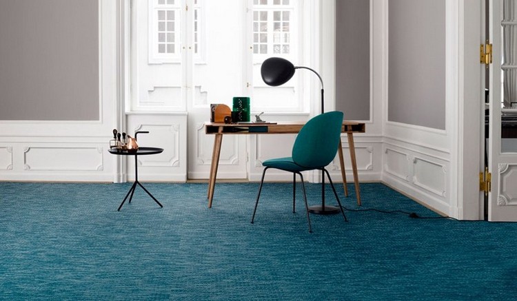 covor monocrom în albastru petrol Carpet-vinil-țesături-fibre-petrol albastru-unicolor-ARTISAN-PETROLEUM-BOLON