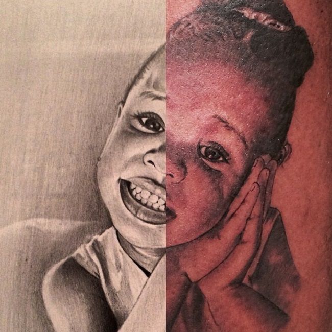 Tatuagem de retrato da Game-Lil Cali