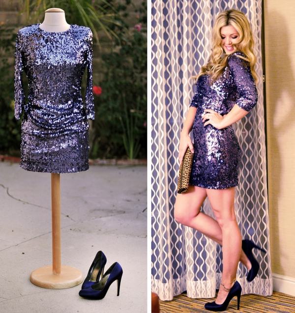 rochie de revelion petrecere albastru violet paiete tinuta glamour ținută perfectă de argintiu 2013 rochie revelion albastru violet paiete tinuta glamour
