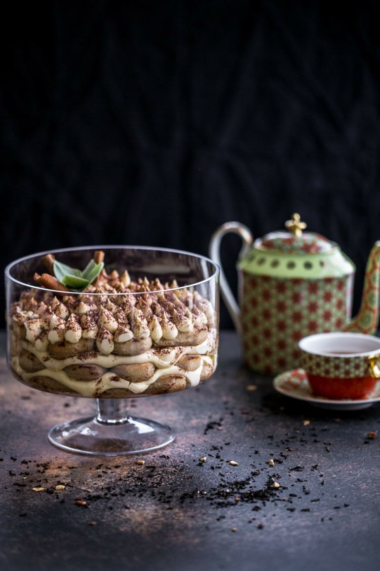 bol de sticla amarettini decor tiramisu