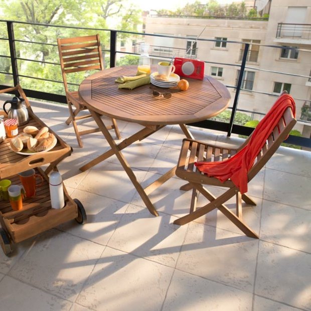 Mobilier din lemn mobilier pentru balcon masă din lemn picioare încrucișate pliabil servire cărucior Mobilier masă din lemn picioare încrucișate pliabile servind cărucior stejar