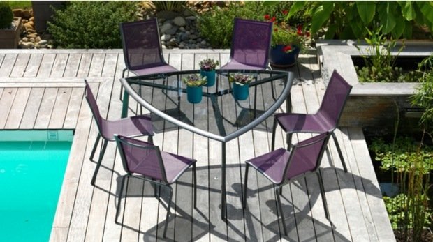 mobilier gradina moderna gradina masa scaune metalice originale Mobilier de balcon masă scaune metalice formă originală pentru a economisi spațiu