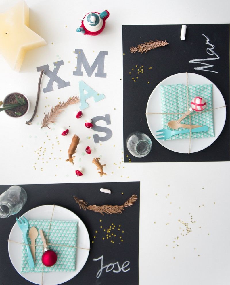 Realizați împreună cu copiii un proiect DIY pentru decorațiuni de masă de Crăciun Decorarea mesei-Crăciun-masa copiilor-idee-festiv-deco