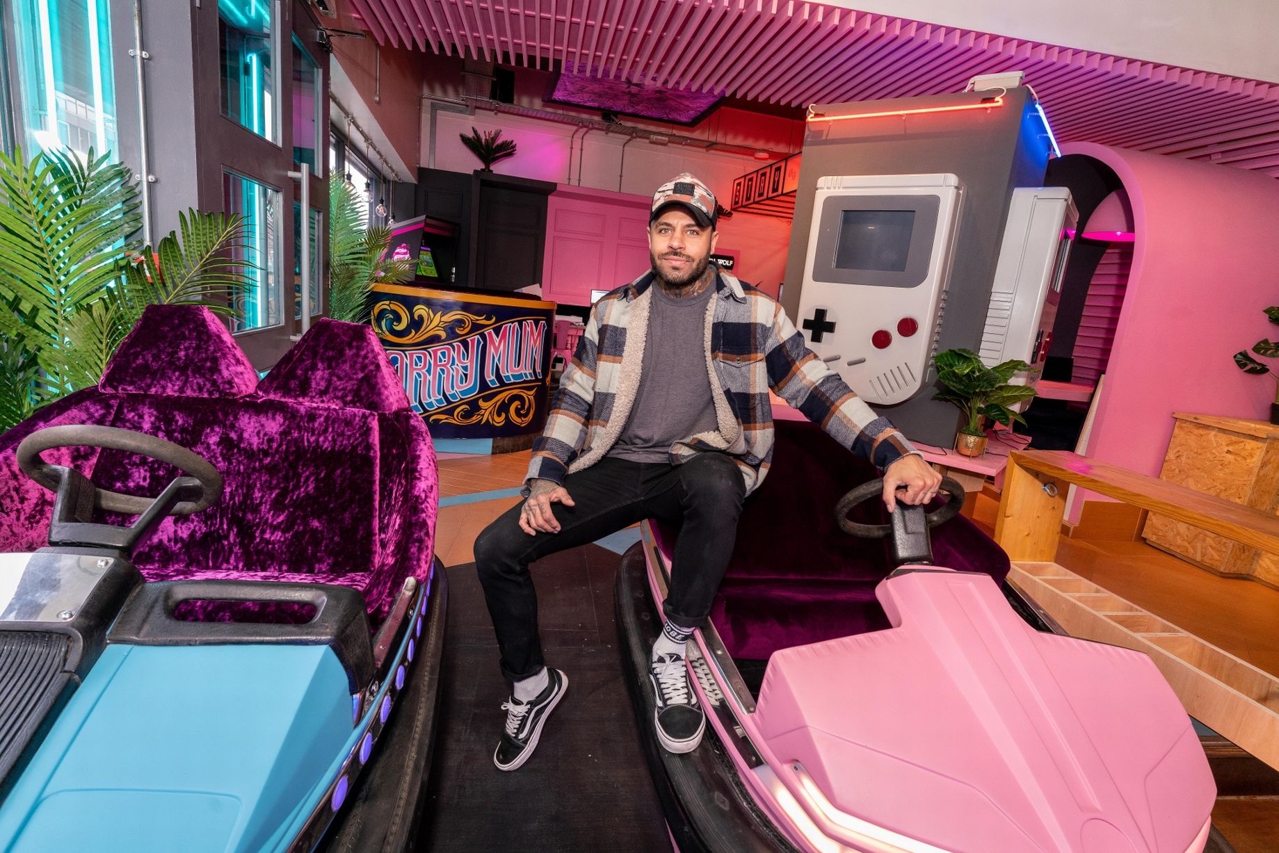 Tatouage de loup néon