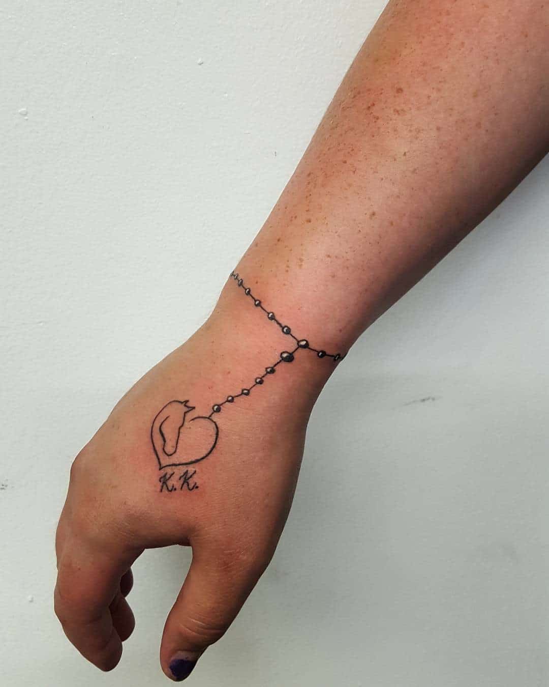 Braccialetto ispirato al cuore tatuaggio