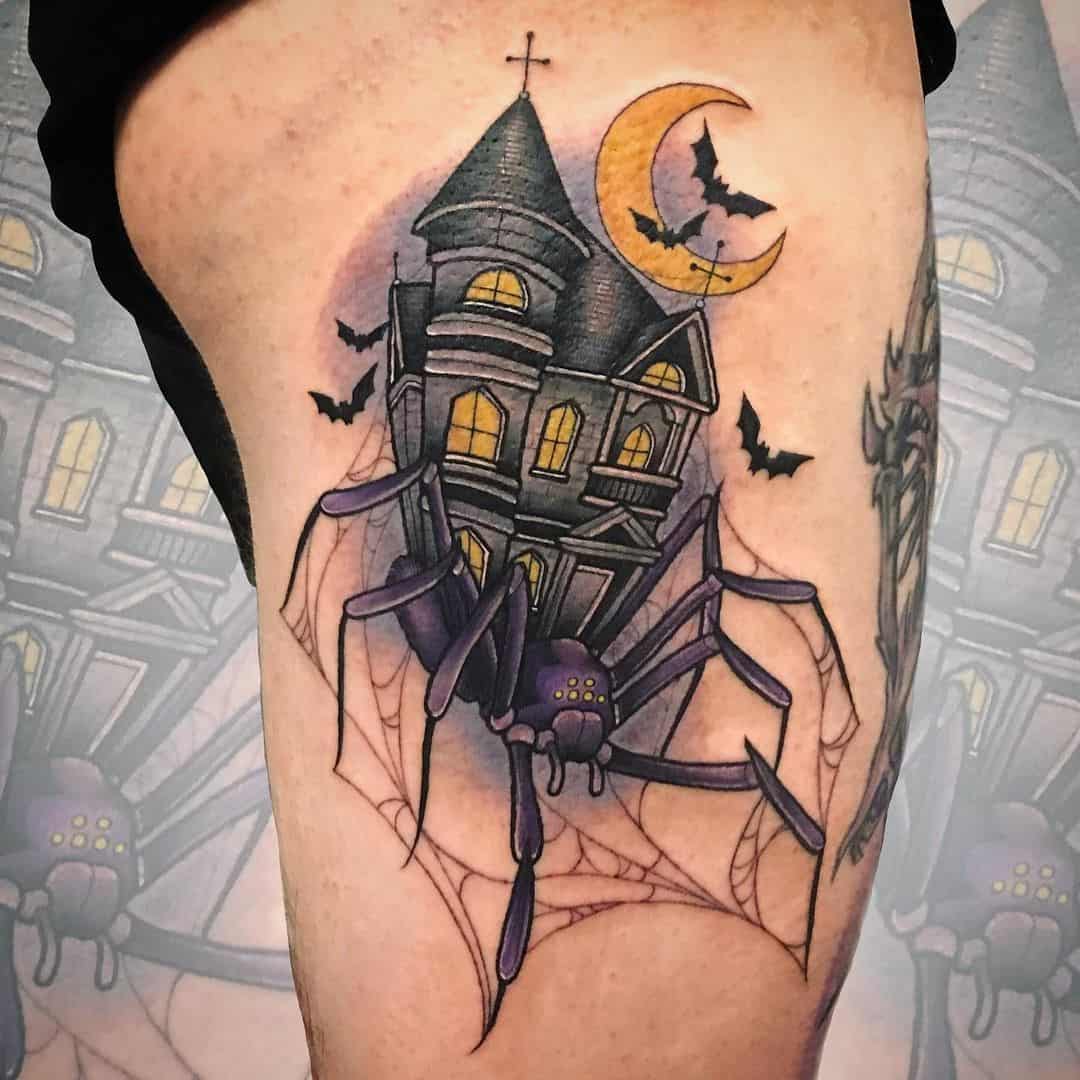 Mistinis voro tatuiruotės dizainas