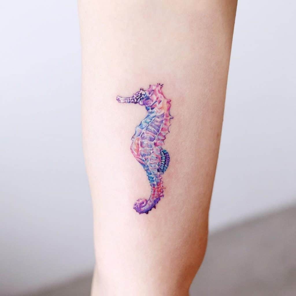 Tatouage Hippocampe Mignon Petit
